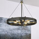Vaughn 6 Light 23 inch Natural Black Pendant Ceiling Light in Aged Brass, Medium